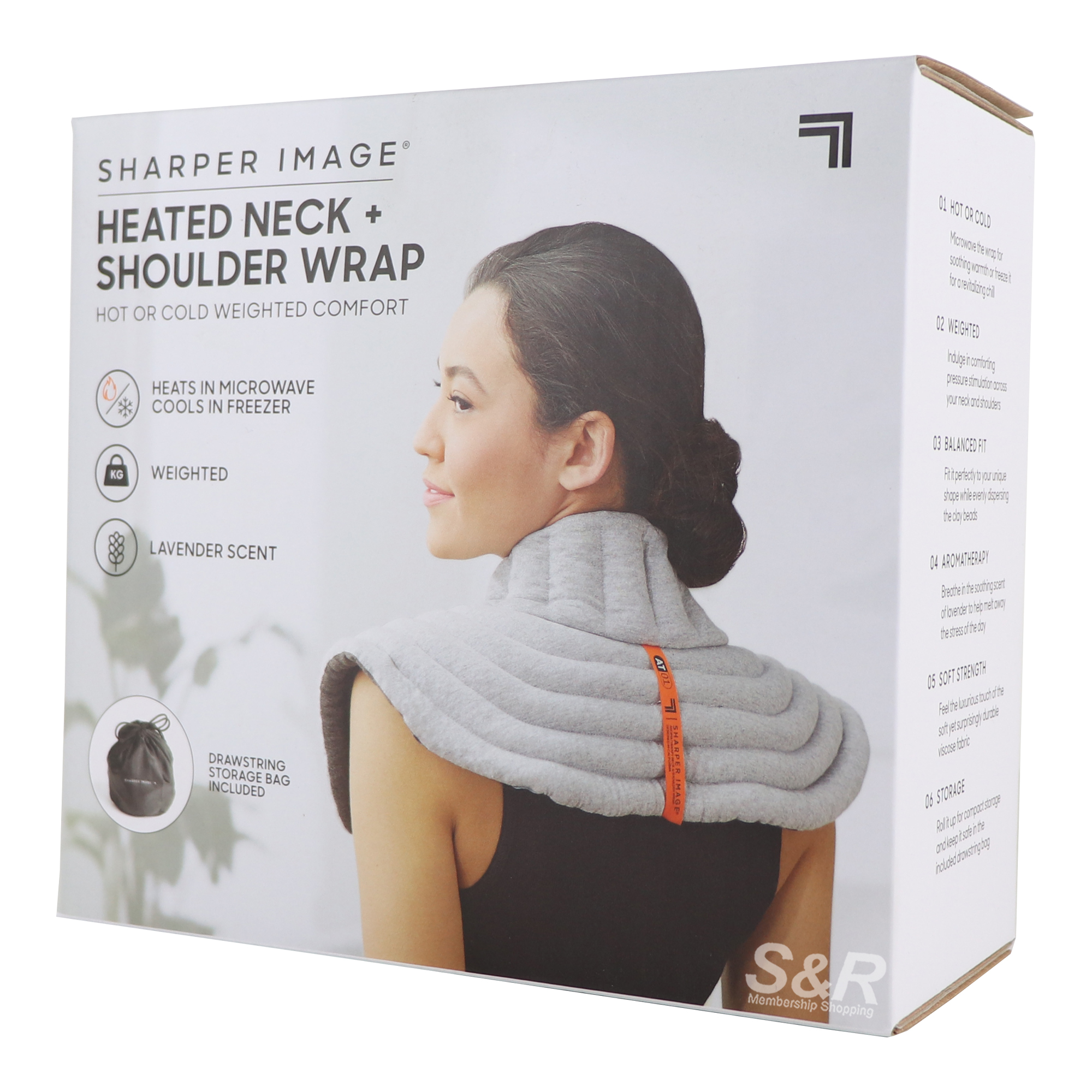 Sharper Image Heated Neck And Shoulder Wrap 1pc